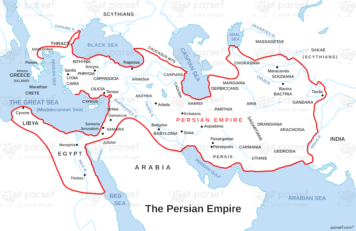 Ezra the Persian Empire Map bible map
