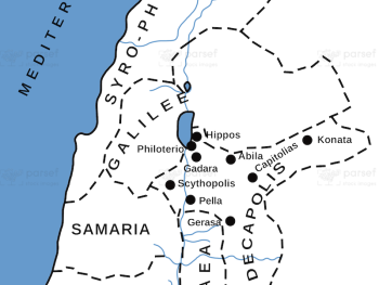 Decapolis and its Cities Basic Map (300dpi High Res. Download) image